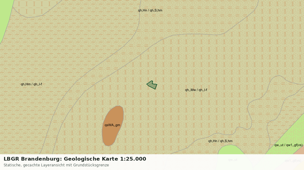 Statische Kartenansicht: LBGR Brandenburg: Geologische Karte 1:25.000