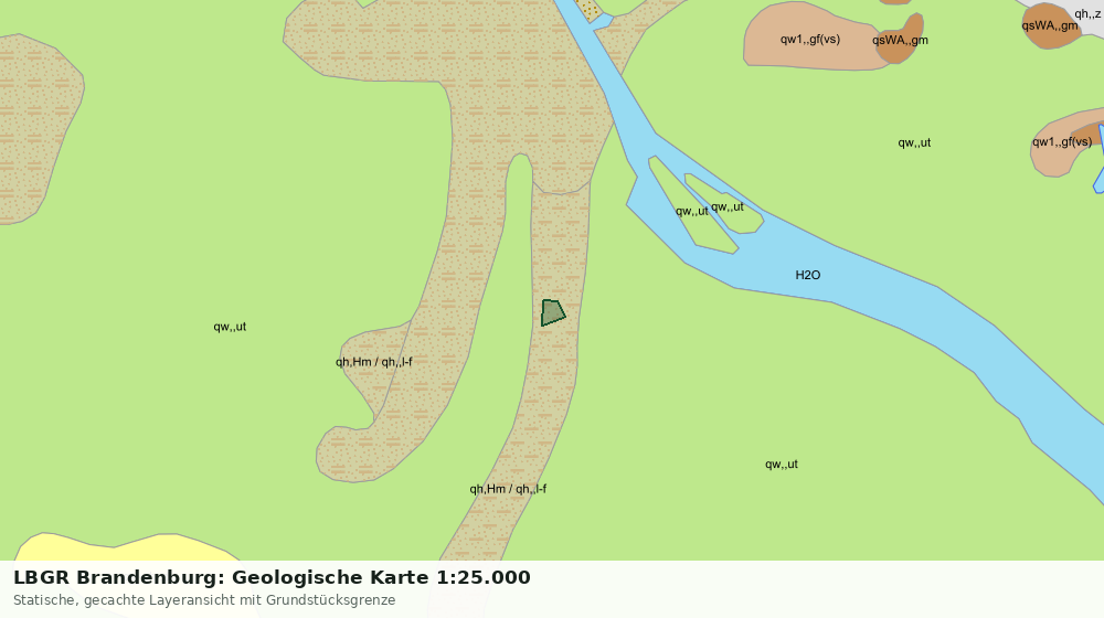 Statische Kartenansicht: LBGR Brandenburg: Geologische Karte 1:25.000