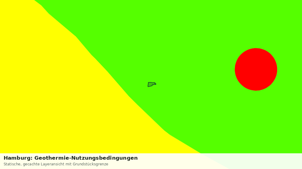 Statische Kartenansicht: Hamburg: Geothermie-Nutzungsbedingungen