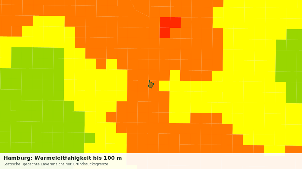 Statische Kartenansicht: Hamburg: Wärmeleitfähigkeit bis 100 m