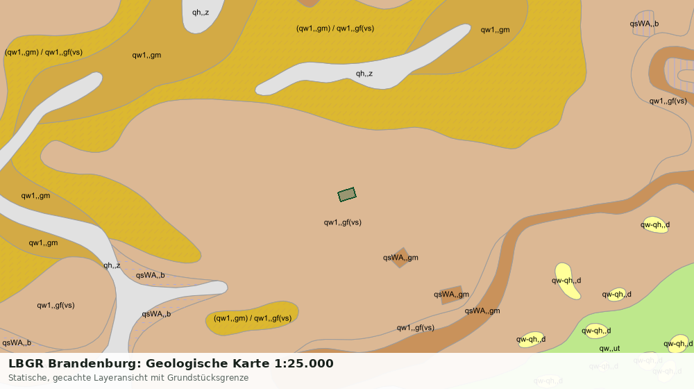 Statische Kartenansicht: LBGR Brandenburg: Geologische Karte 1:25.000