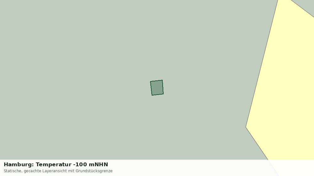 Statische Kartenansicht: Hamburg: Temperatur -100 mNHN