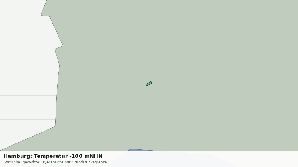 Statische Kartenansicht: Hamburg: Temperatur -100 mNHN