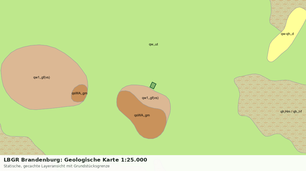 Statische Kartenansicht: LBGR Brandenburg: Geologische Karte 1:25.000