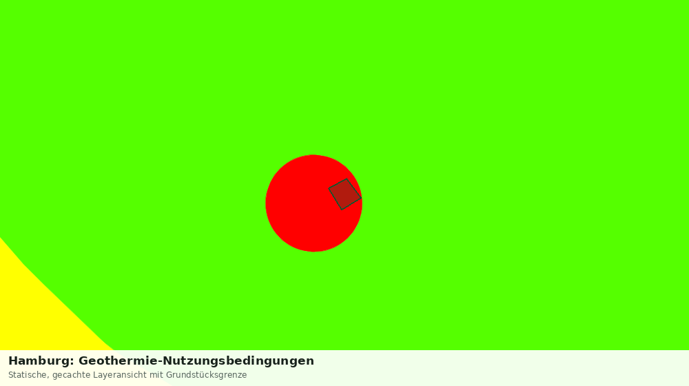 Statische Kartenansicht: Hamburg: Geothermie-Nutzungsbedingungen