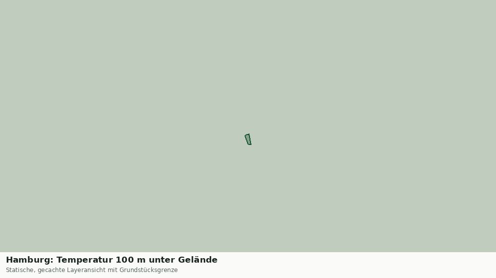 Statische Kartenansicht: Hamburg: Temperatur 100 m unter Gelände