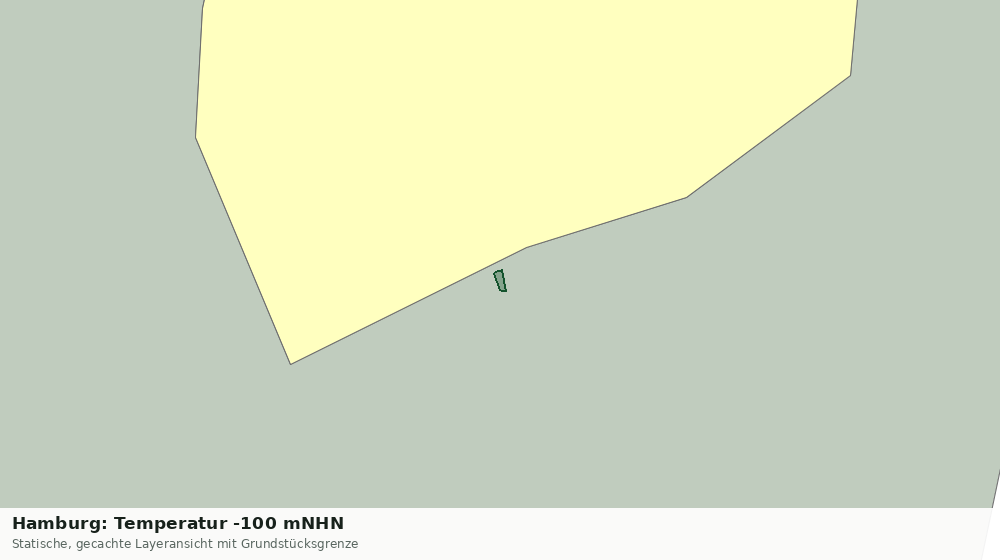 Statische Kartenansicht: Hamburg: Temperatur -100 mNHN