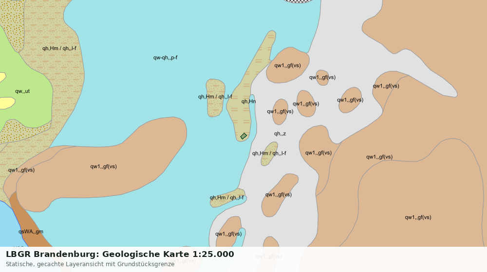 Statische Kartenansicht: LBGR Brandenburg: Geologische Karte 1:25.000