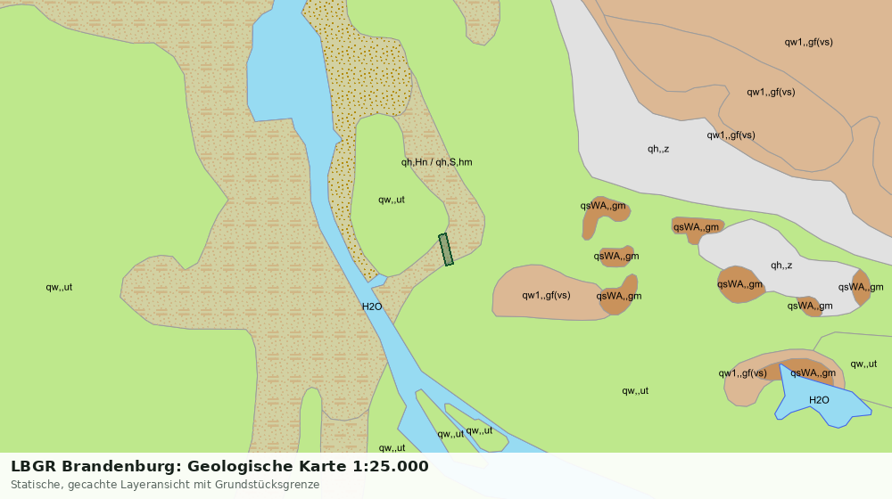 Statische Kartenansicht: LBGR Brandenburg: Geologische Karte 1:25.000