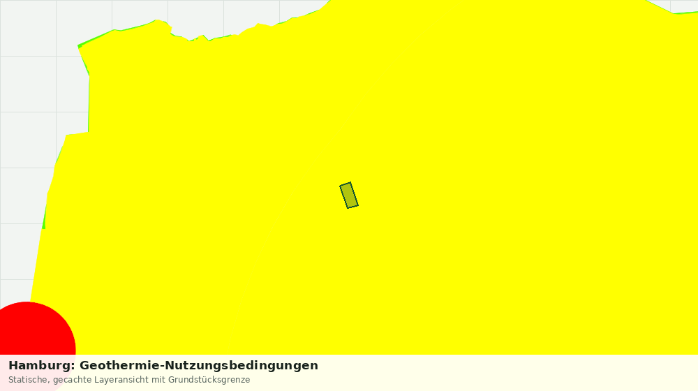 Statische Kartenansicht: Hamburg: Geothermie-Nutzungsbedingungen