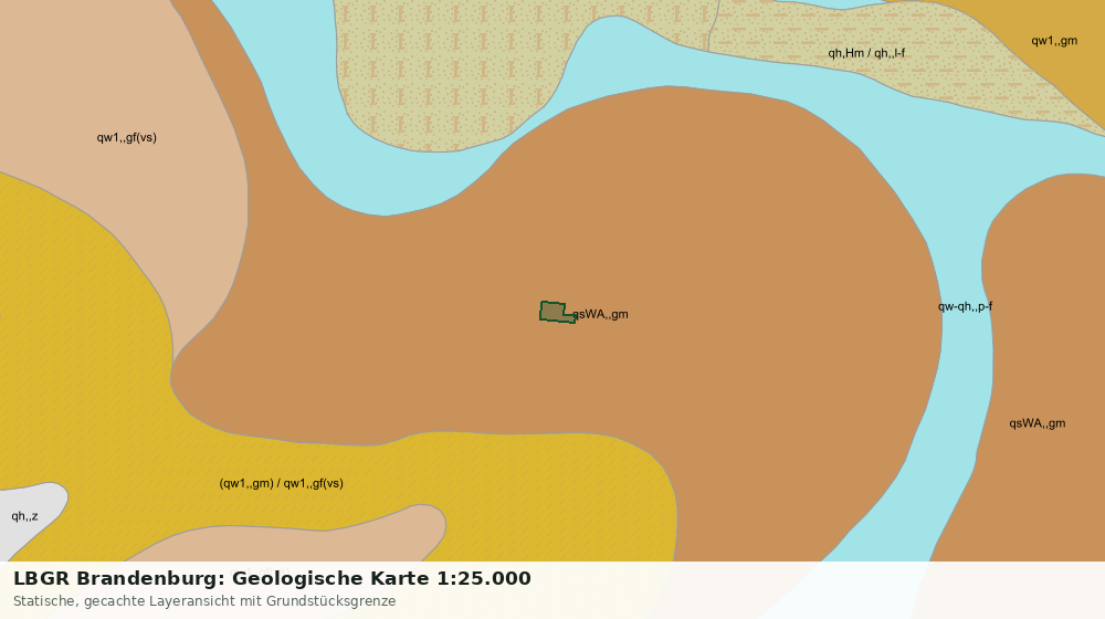 Statische Kartenansicht: LBGR Brandenburg: Geologische Karte 1:25.000