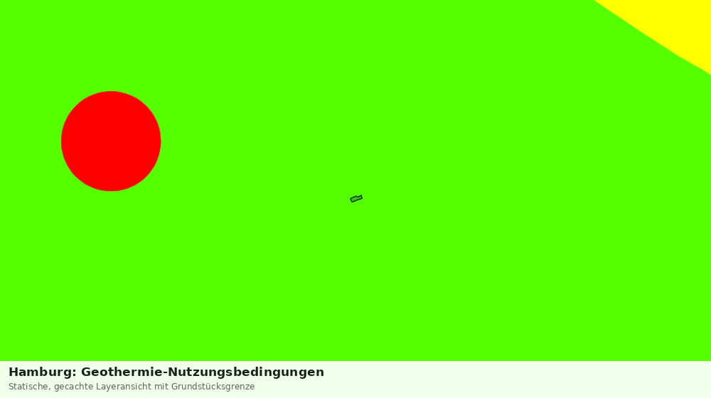 Statische Kartenansicht: Hamburg: Geothermie-Nutzungsbedingungen