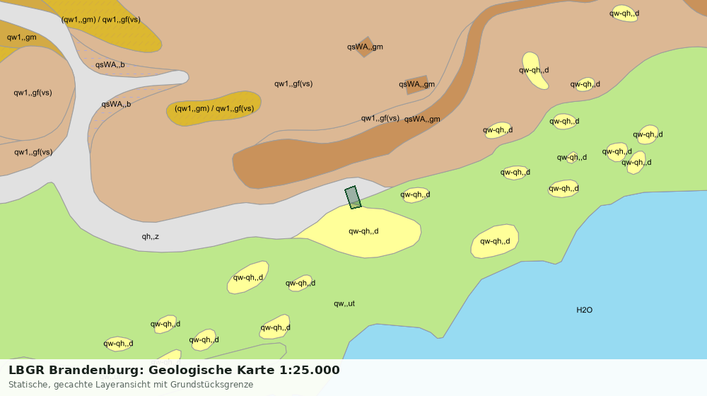 Statische Kartenansicht: LBGR Brandenburg: Geologische Karte 1:25.000