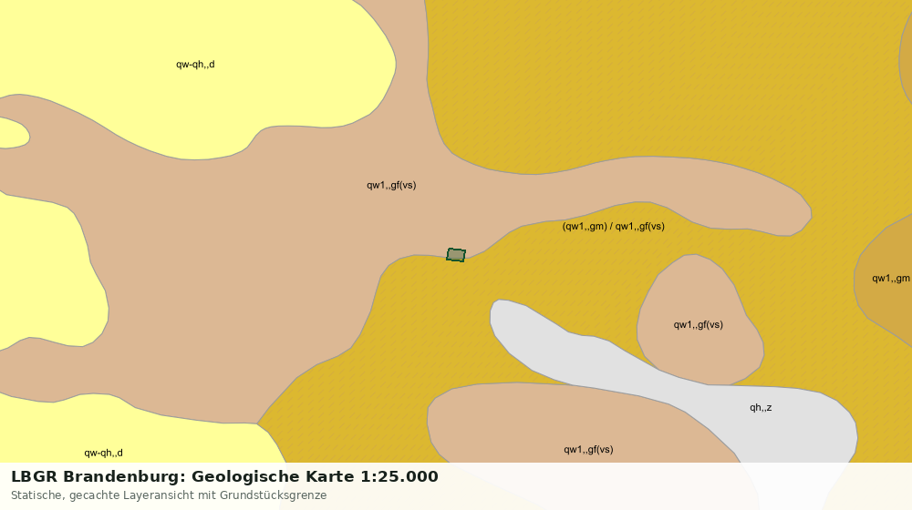 Statische Kartenansicht: LBGR Brandenburg: Geologische Karte 1:25.000