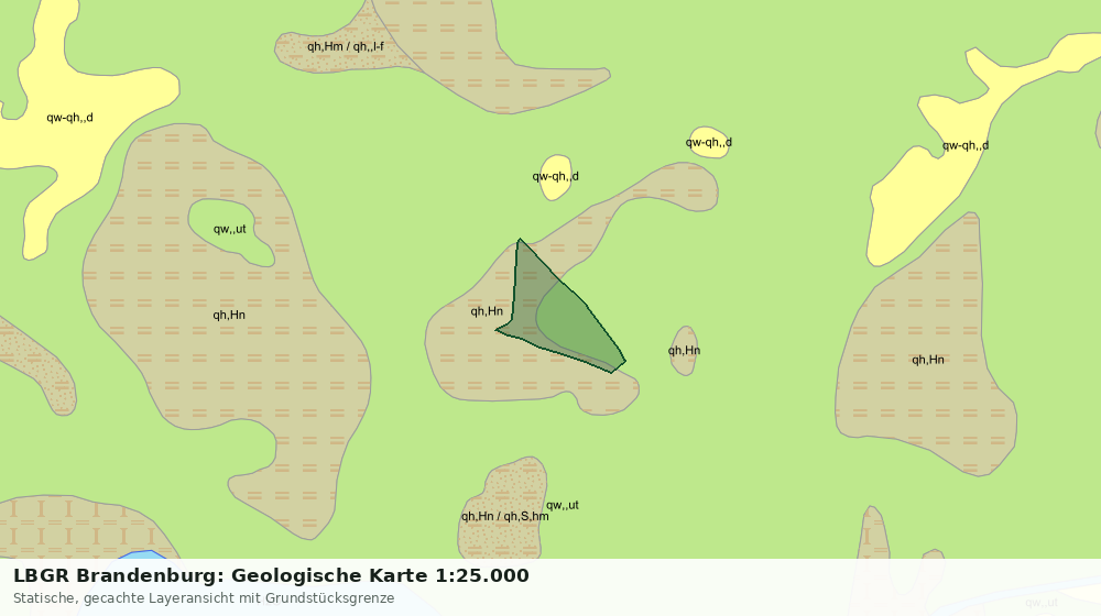 Statische Kartenansicht: LBGR Brandenburg: Geologische Karte 1:25.000
