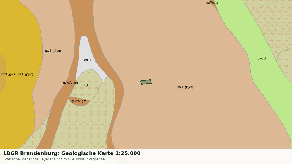 Statische Kartenansicht: LBGR Brandenburg: Geologische Karte 1:25.000