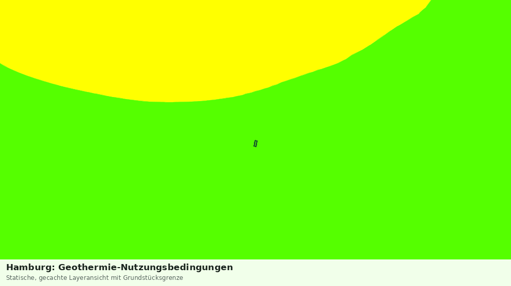 Statische Kartenansicht: Hamburg: Geothermie-Nutzungsbedingungen