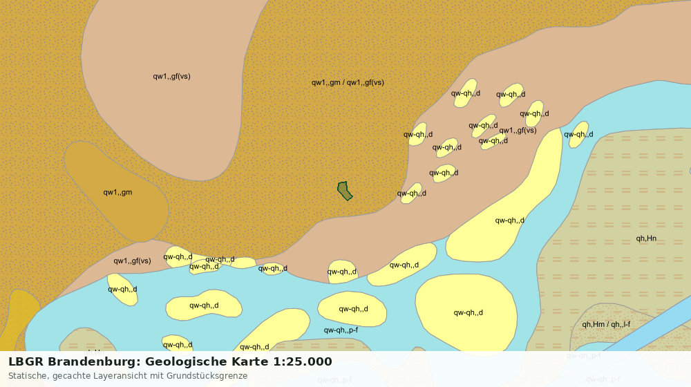 Statische Kartenansicht: LBGR Brandenburg: Geologische Karte 1:25.000