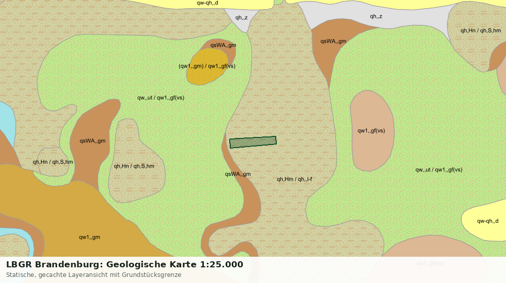 Statische Kartenansicht: LBGR Brandenburg: Geologische Karte 1:25.000
