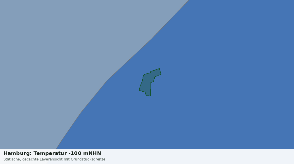 Statische Kartenansicht: Hamburg: Temperatur -100 mNHN