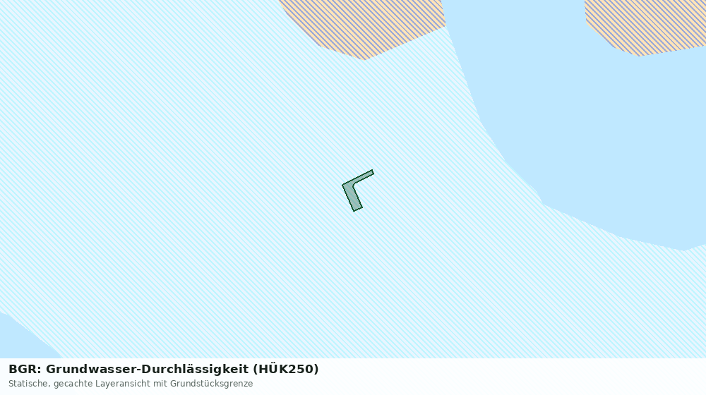 Statische Kartenansicht: BGR: Grundwasser-Durchlässigkeit (HÜK250)