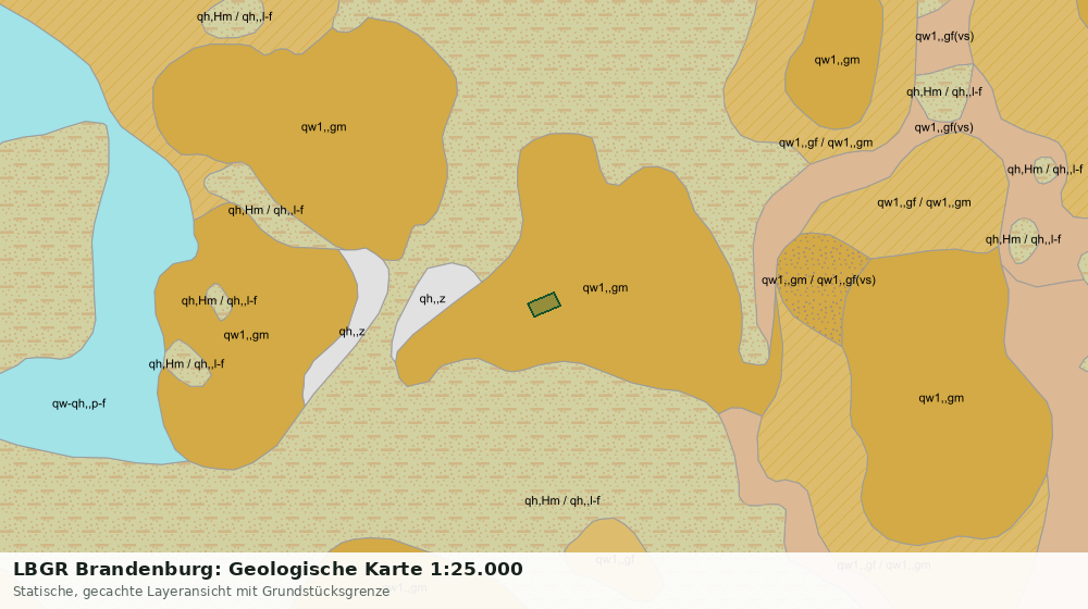 Statische Kartenansicht: LBGR Brandenburg: Geologische Karte 1:25.000