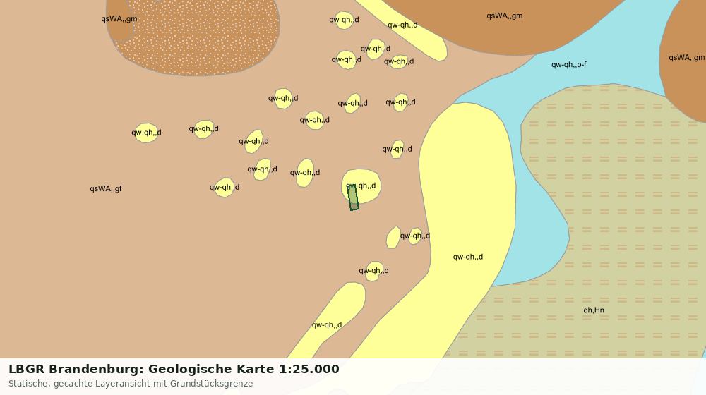 Statische Kartenansicht: LBGR Brandenburg: Geologische Karte 1:25.000