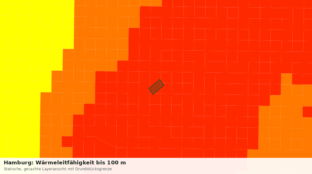 Statische Kartenansicht: Hamburg: Wärmeleitfähigkeit bis 100 m