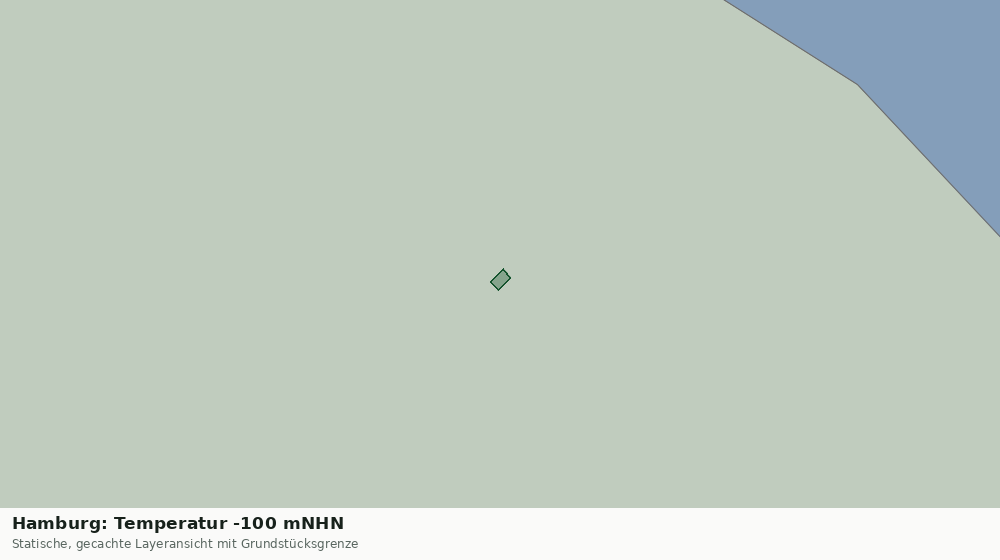 Statische Kartenansicht: Hamburg: Temperatur -100 mNHN