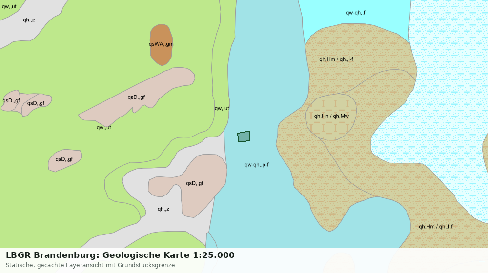 Statische Kartenansicht: LBGR Brandenburg: Geologische Karte 1:25.000