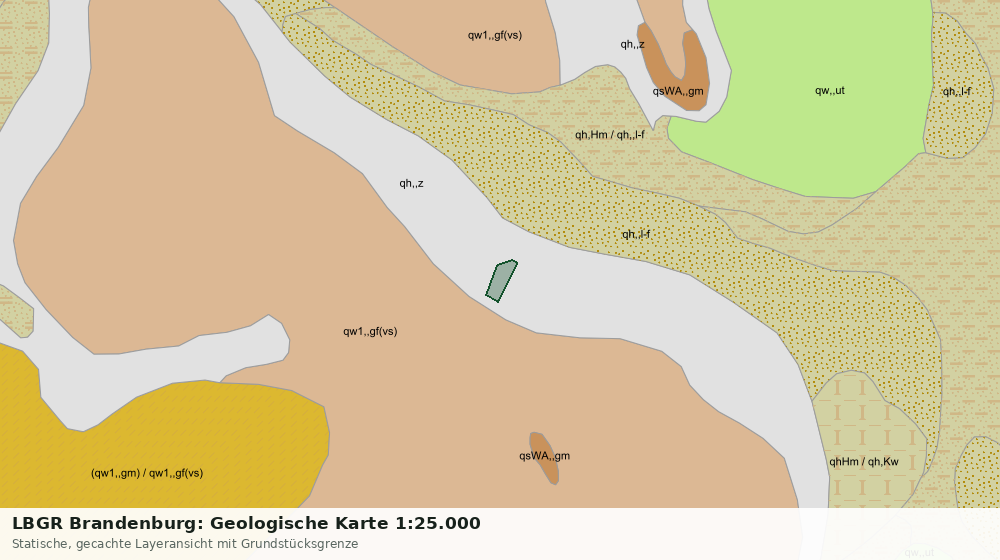 Statische Kartenansicht: LBGR Brandenburg: Geologische Karte 1:25.000