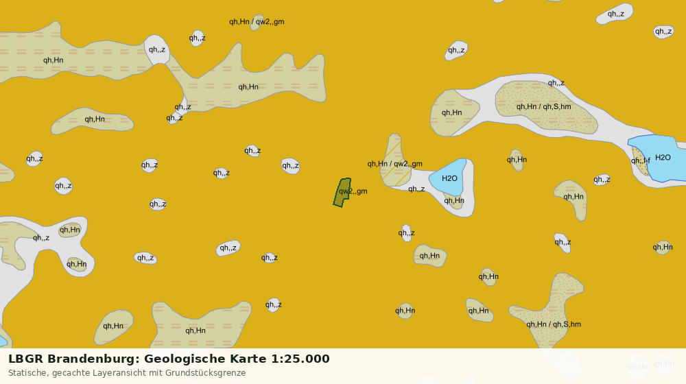 Statische Kartenansicht: LBGR Brandenburg: Geologische Karte 1:25.000