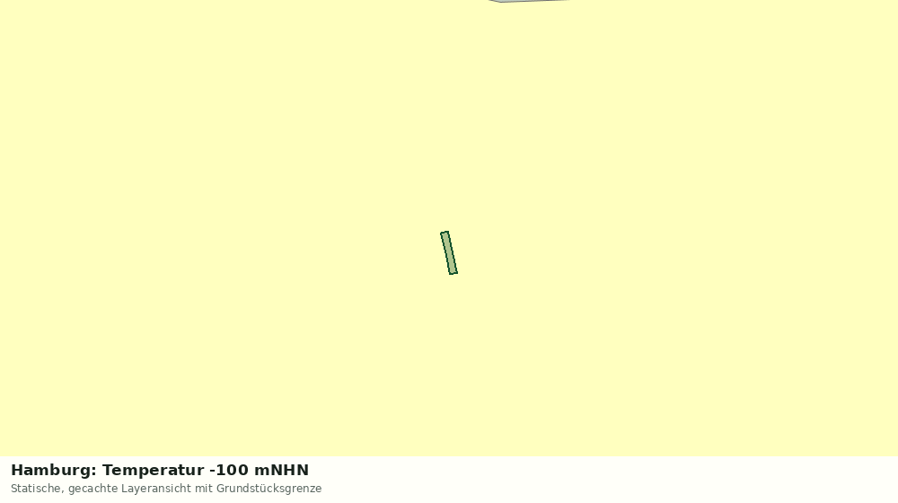 Statische Kartenansicht: Hamburg: Temperatur -100 mNHN
