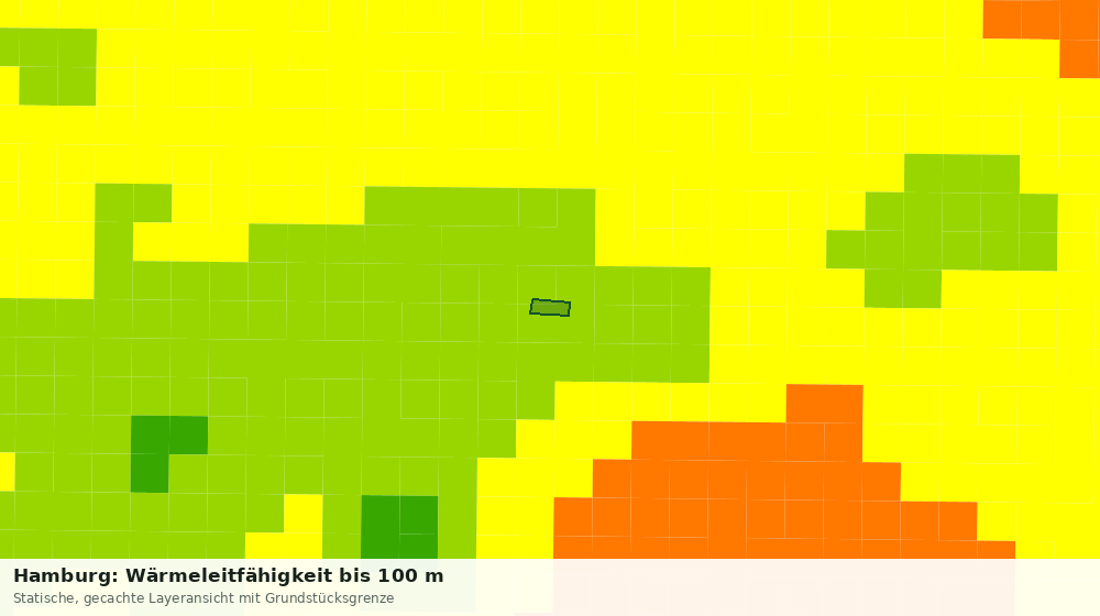 Statische Kartenansicht: Hamburg: Wärmeleitfähigkeit bis 100 m