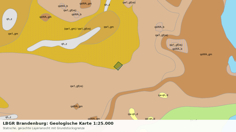 Statische Kartenansicht: LBGR Brandenburg: Geologische Karte 1:25.000