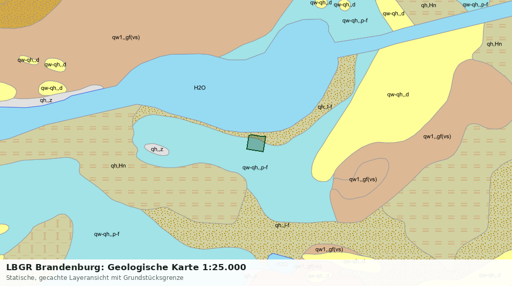 Statische Kartenansicht: LBGR Brandenburg: Geologische Karte 1:25.000