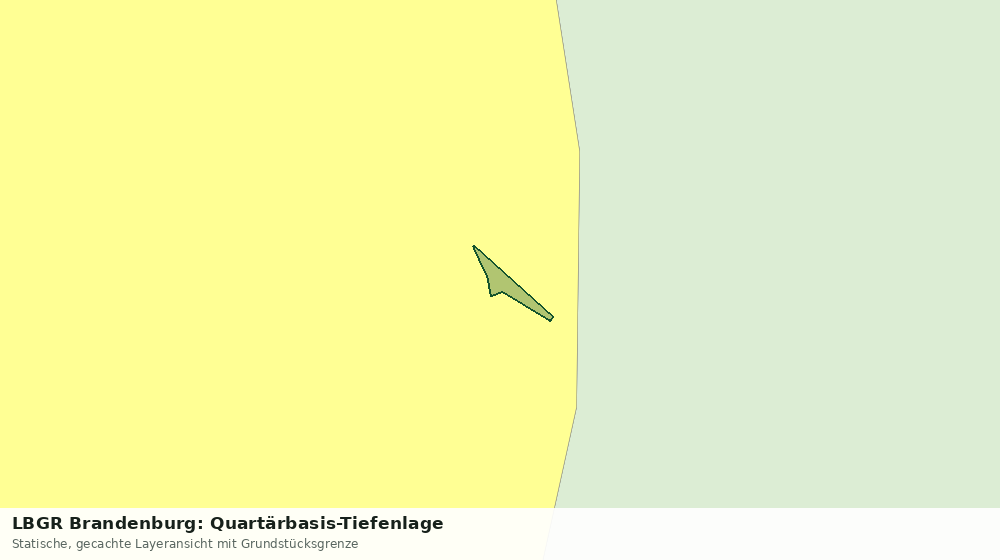 Statische Kartenansicht: LBGR Brandenburg: Quartärbasis-Tiefenlage