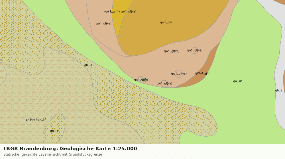 Statische Kartenansicht: LBGR Brandenburg: Geologische Karte 1:25.000