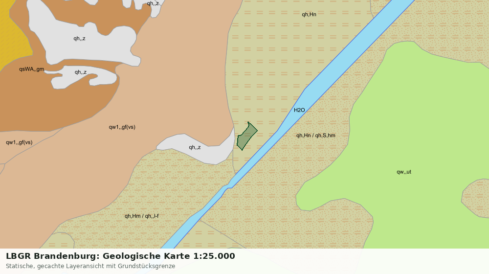Statische Kartenansicht: LBGR Brandenburg: Geologische Karte 1:25.000