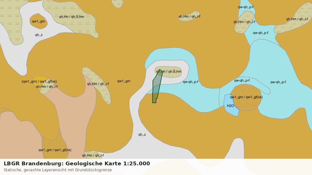 Statische Kartenansicht: LBGR Brandenburg: Geologische Karte 1:25.000