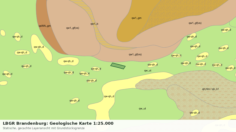 Statische Kartenansicht: LBGR Brandenburg: Geologische Karte 1:25.000