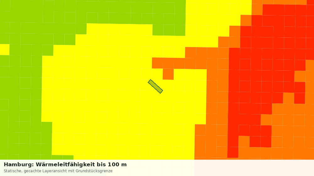 Statische Kartenansicht: Hamburg: Wärmeleitfähigkeit bis 100 m