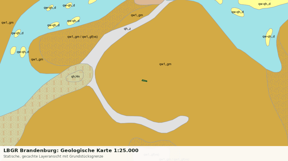 Statische Kartenansicht: LBGR Brandenburg: Geologische Karte 1:25.000