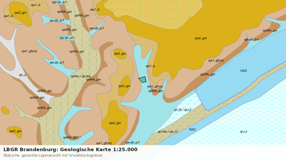 Statische Kartenansicht: LBGR Brandenburg: Geologische Karte 1:25.000