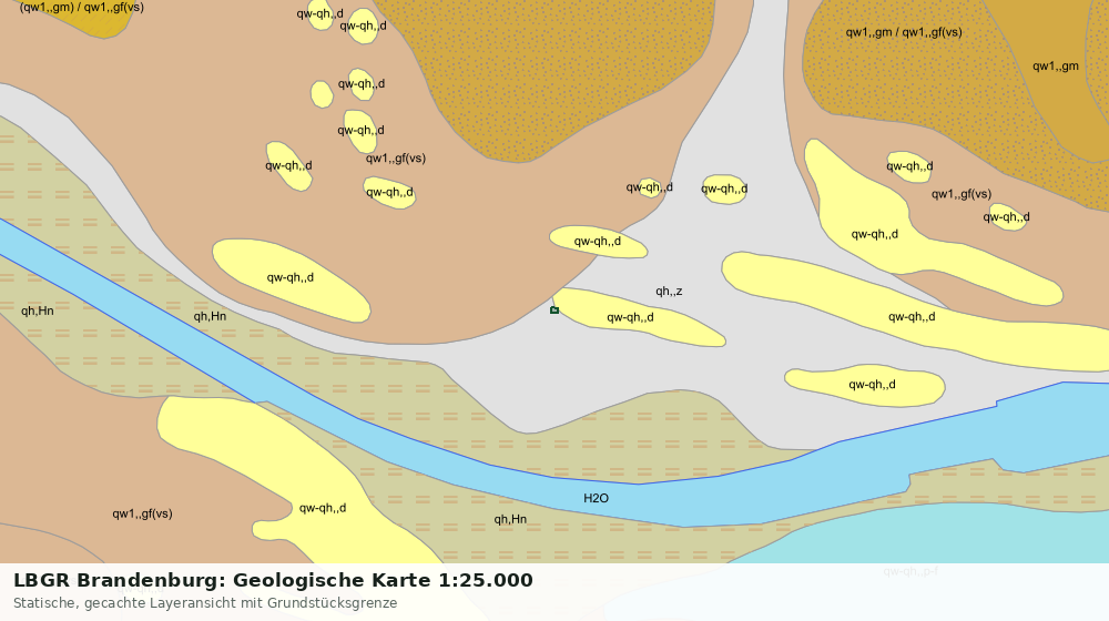Statische Kartenansicht: LBGR Brandenburg: Geologische Karte 1:25.000
