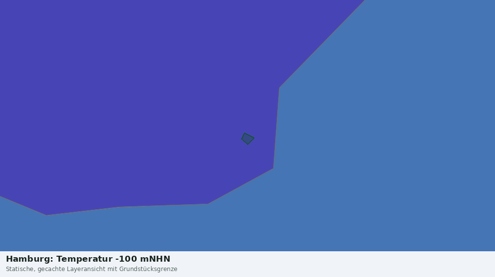 Statische Kartenansicht: Hamburg: Temperatur -100 mNHN