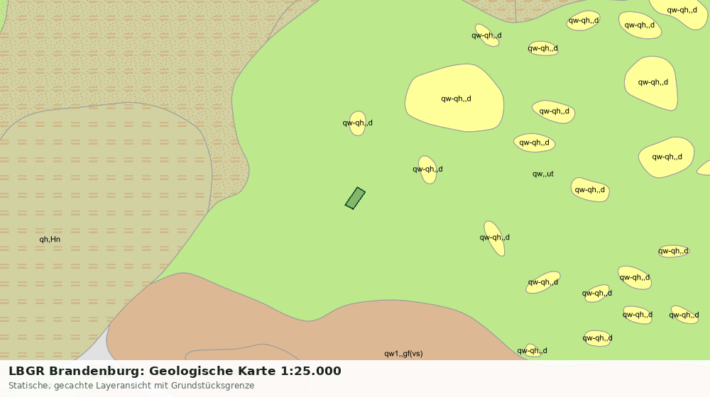 Statische Kartenansicht: LBGR Brandenburg: Geologische Karte 1:25.000