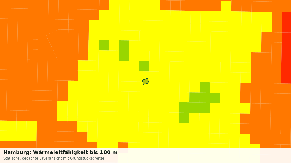 Statische Kartenansicht: Hamburg: Wärmeleitfähigkeit bis 100 m