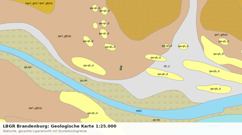 Statische Kartenansicht: LBGR Brandenburg: Geologische Karte 1:25.000