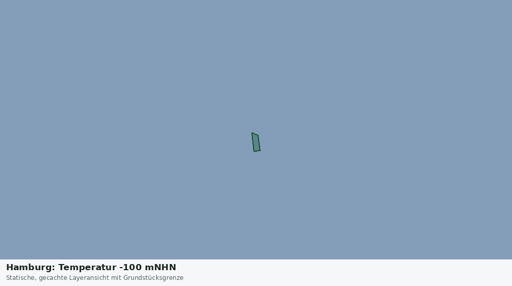 Statische Kartenansicht: Hamburg: Temperatur -100 mNHN